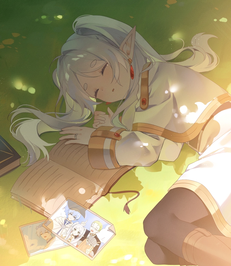 白发精灵的千年孤独!芙莉莲这组插画集看哭10w+人!