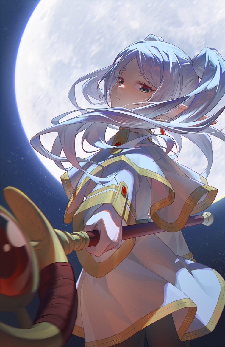 白发精灵的千年孤独!芙莉莲这组插画集看哭10w+人!