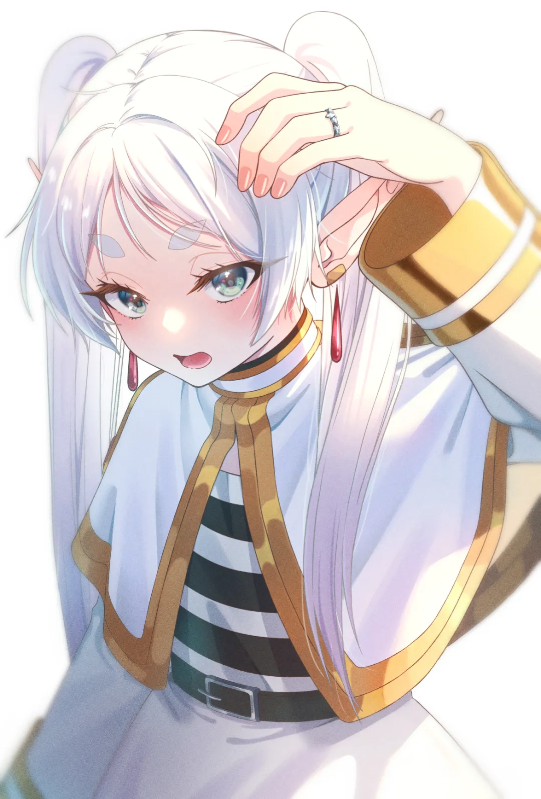 白发精灵的千年孤独!芙莉莲这组插画集看哭10w+人!